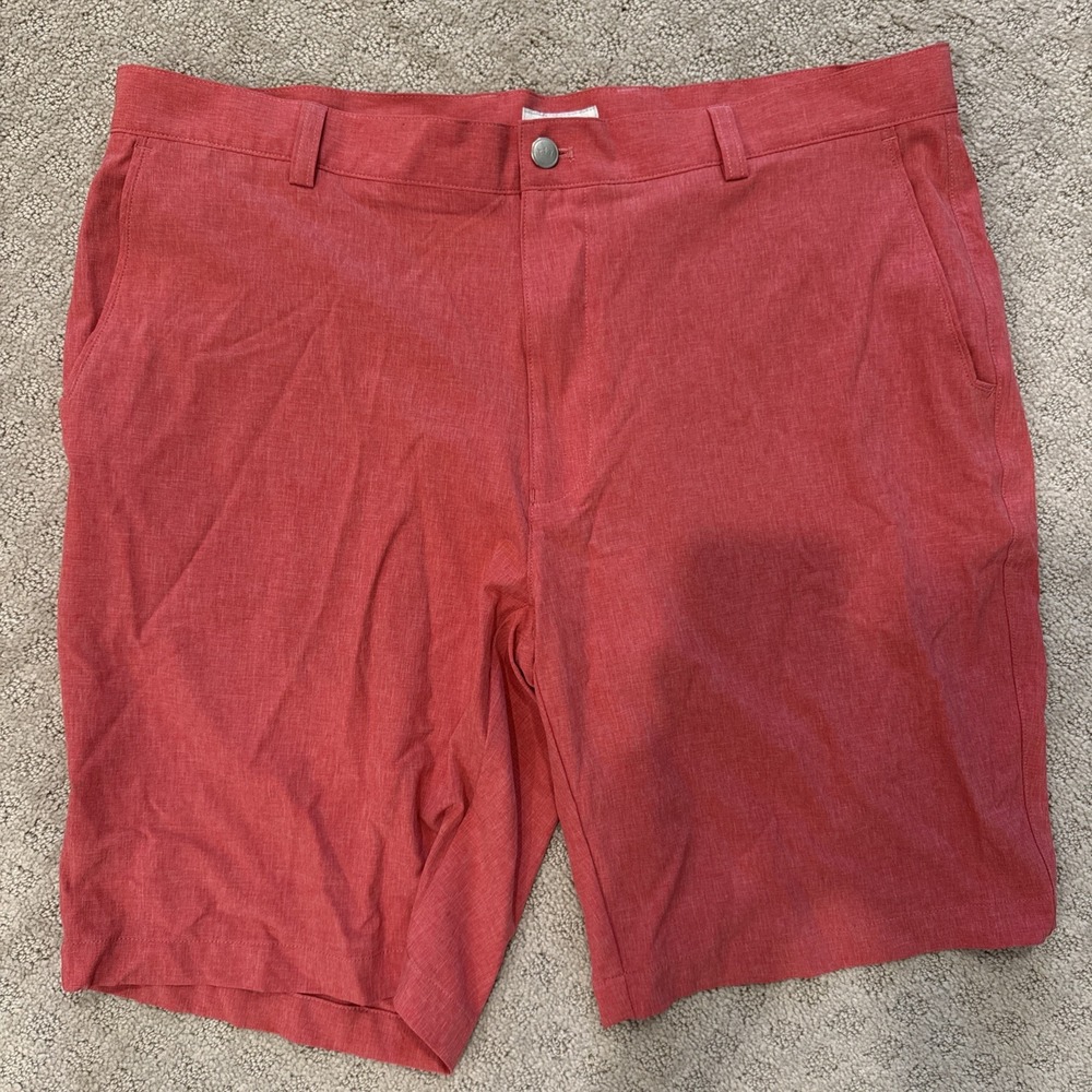 Peter Millar Shackleford Performance Hybrid Shorts Salmon Pink MS22EP01 Size 38